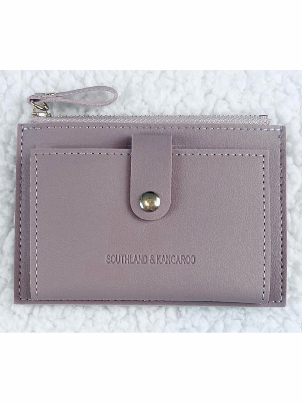 (NWOT) SOUTHLAND & KANGAROO • Dusty Lavender Vegan Leather Mini Wallet